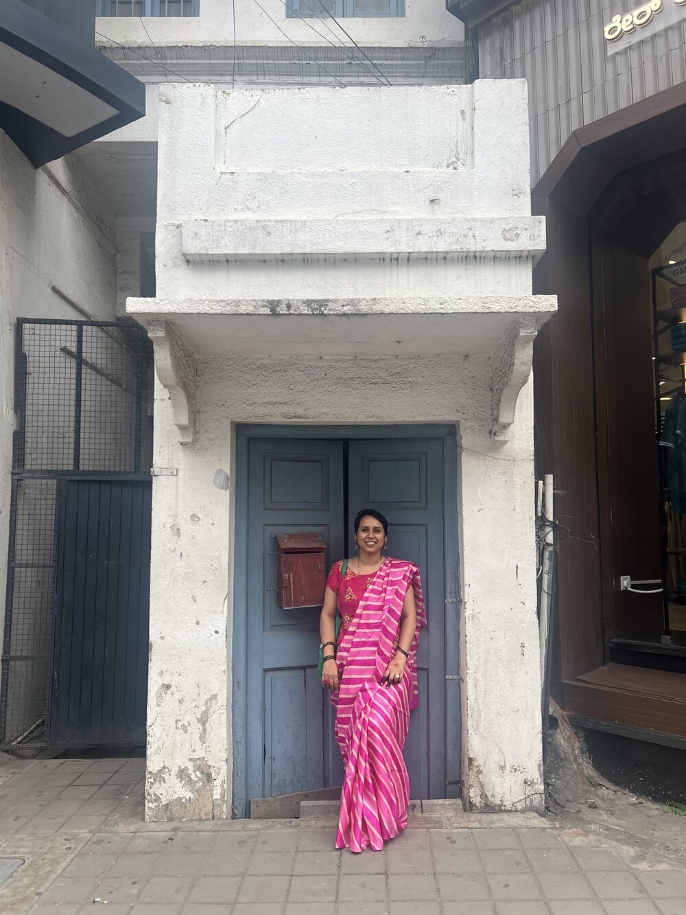 Shweta Sonali, founder of Desi Bihari, in a handwoven saree